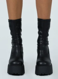 Princess Polly Windsor Smith Foundstretch Sock Boot   Black Sale