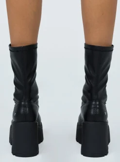 Princess Polly Windsor Smith Foundstretch Sock Boot Black Sale