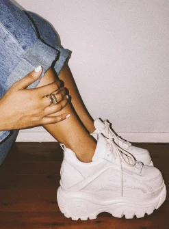 Princess Polly Windsor Smith Lupe Sneaker  White Fashion