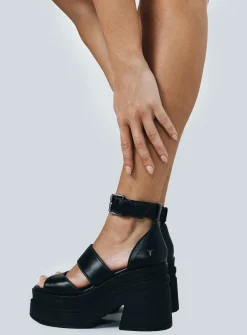 Princess Polly Windsor Smith Match Leather Sandal   Black Online