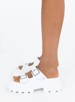 Princess Polly Windsor Smith Reach Sandals  White Store