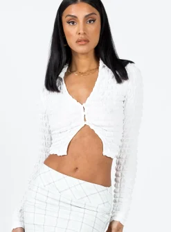 Princess Polly Winfrey Long Sleeve Top  White Best
