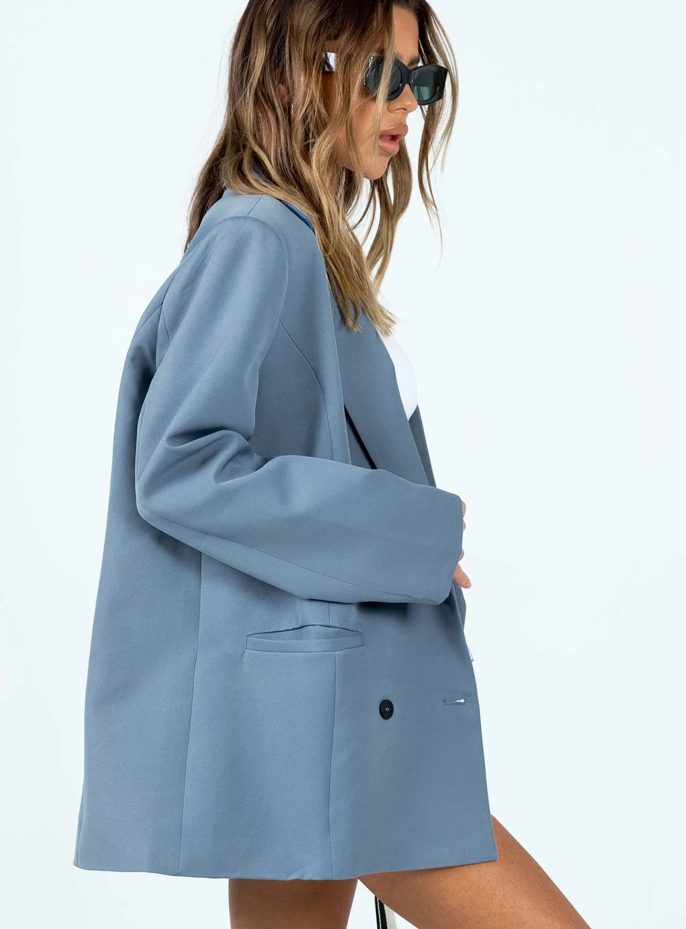 Princess Polly Wyoming Blazer Slate Discount