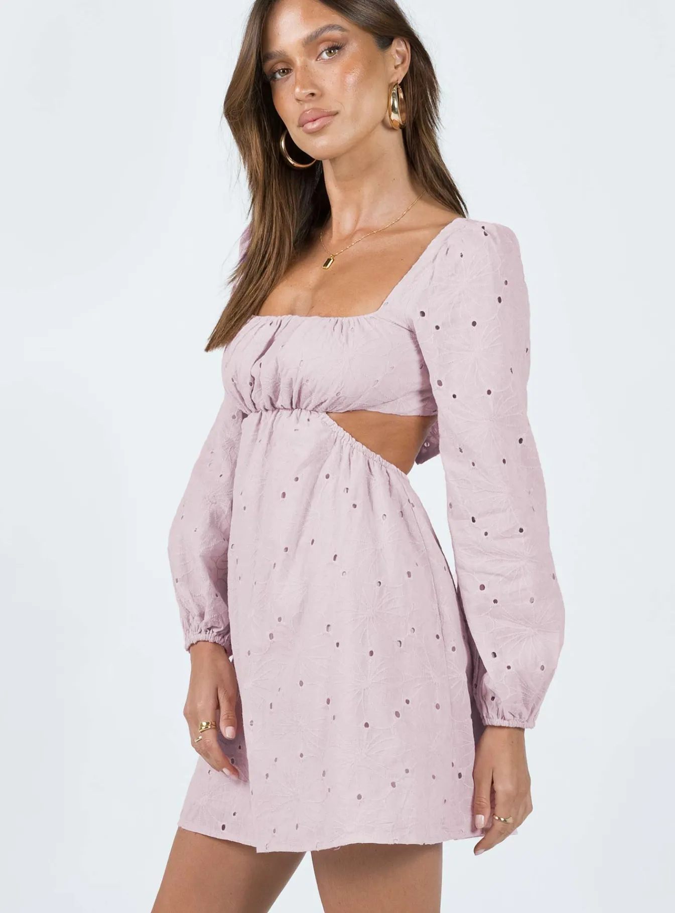 Princess Polly Xali Long Sleeve Mini Dress Pink Best