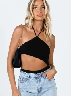Princess Polly Yana Bodysuit  Black New