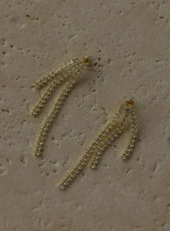 Princess Polly Yara Diamante Earrings  Gold Fashion