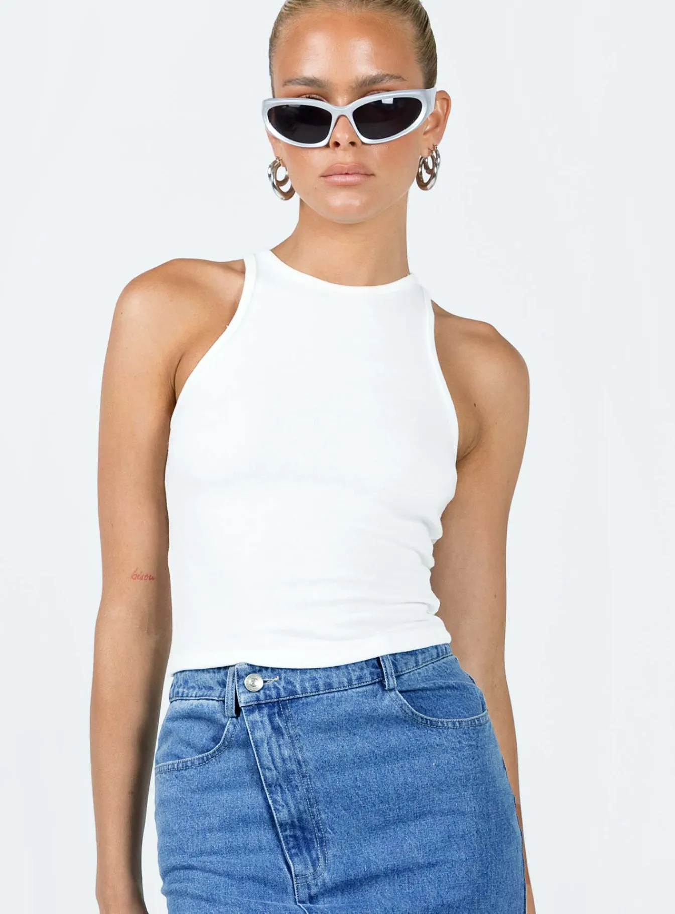 Princess Polly Yarran High Knit Cami White Hot
