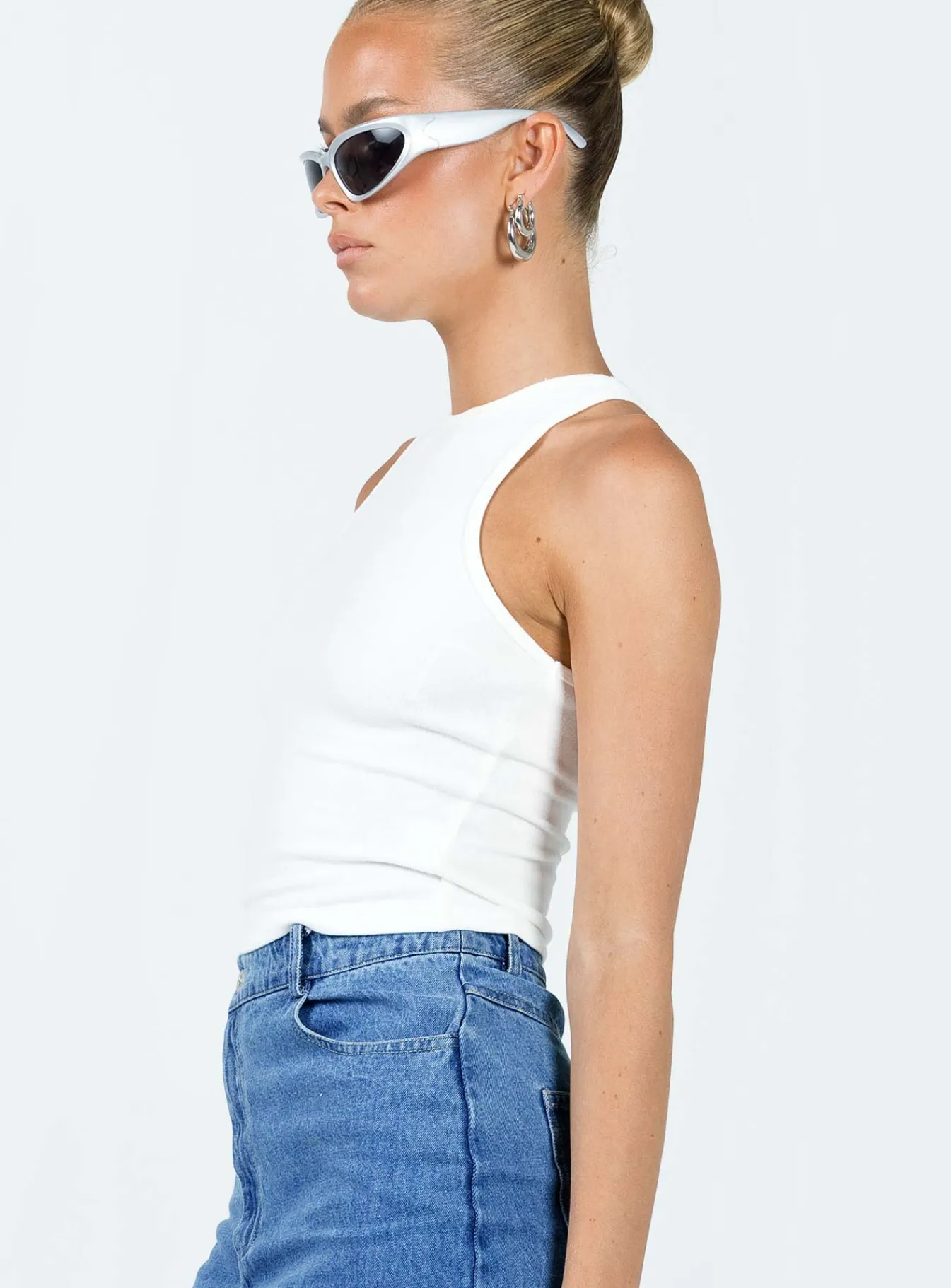 Princess Polly Yarran High Knit Cami White Hot
