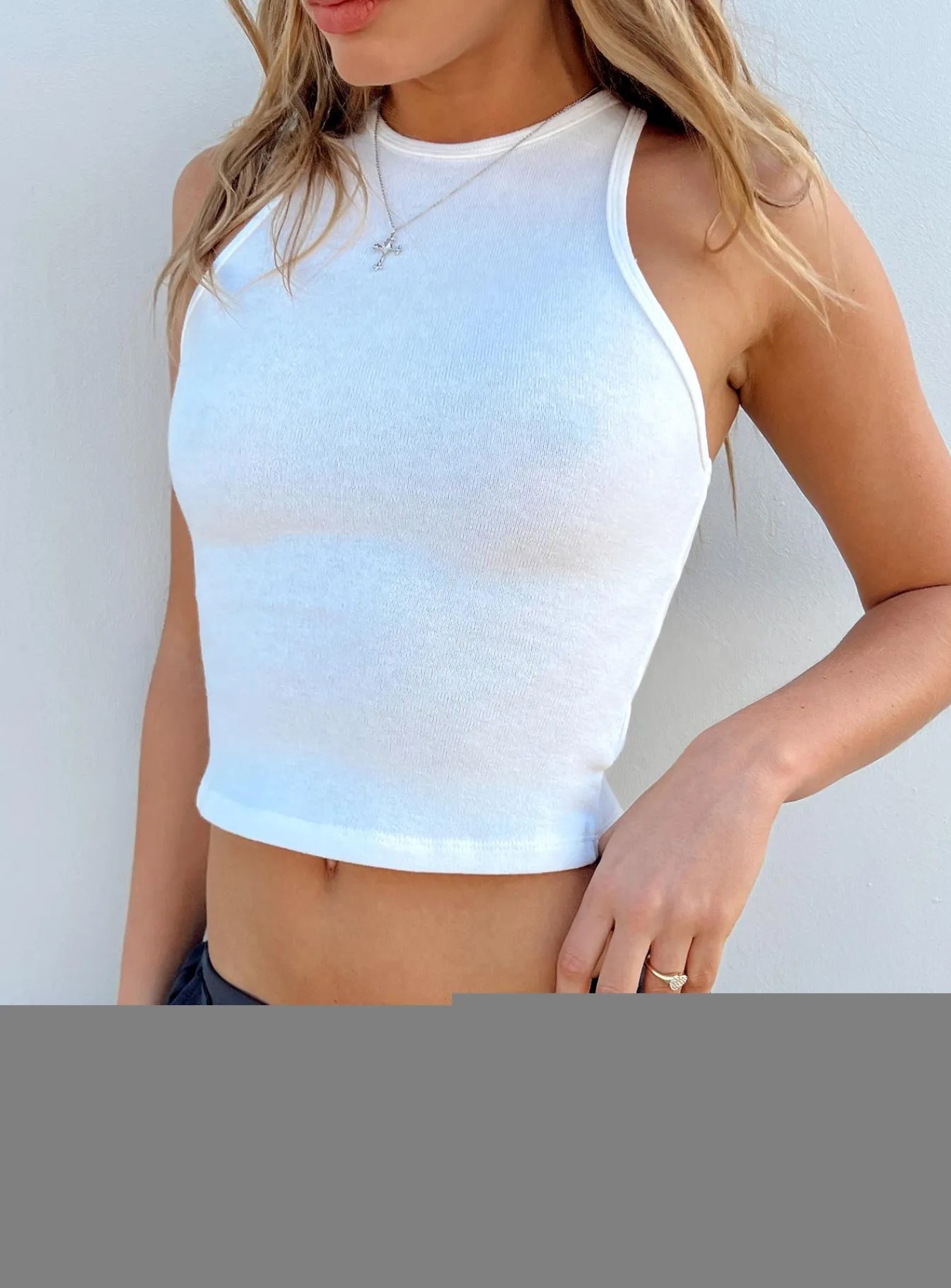 Princess Polly Yarran High Knit Cami White Hot
