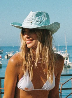 Princess Polly Yeehah Hat Baby Blue Clearance