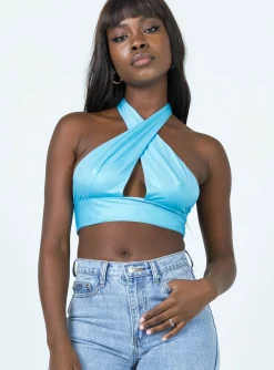 Princess Polly Yelena Top  Blue Store