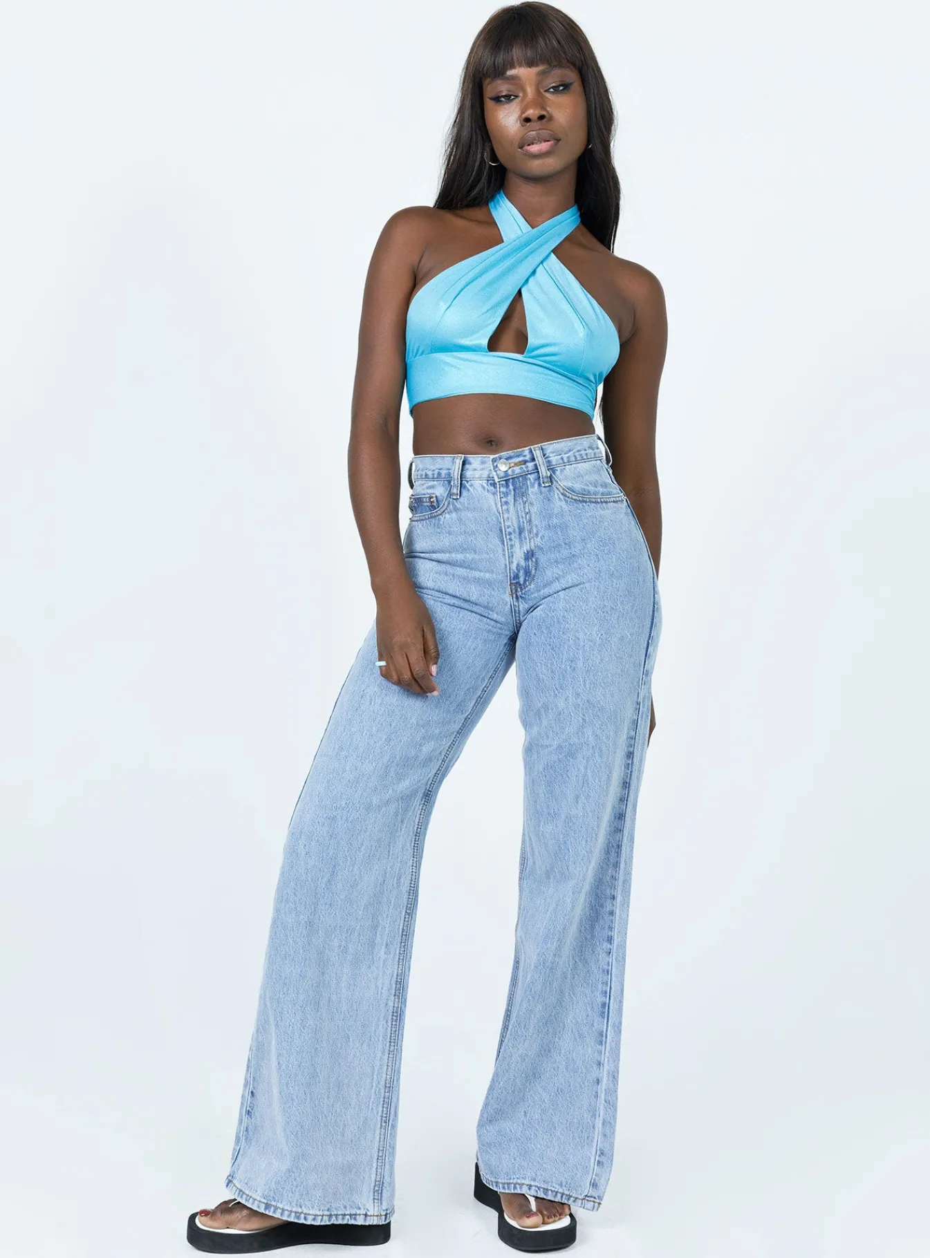 Princess Polly Yelena Top Blue Store
