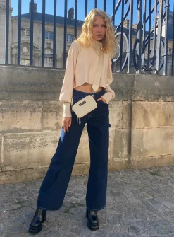 Princess Polly Ysabel Dark Wash Cargo Jeans  Denim Online