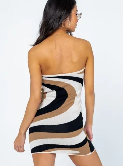 Princess Polly Zachary Strapless Mini Dressmulti Beige Online