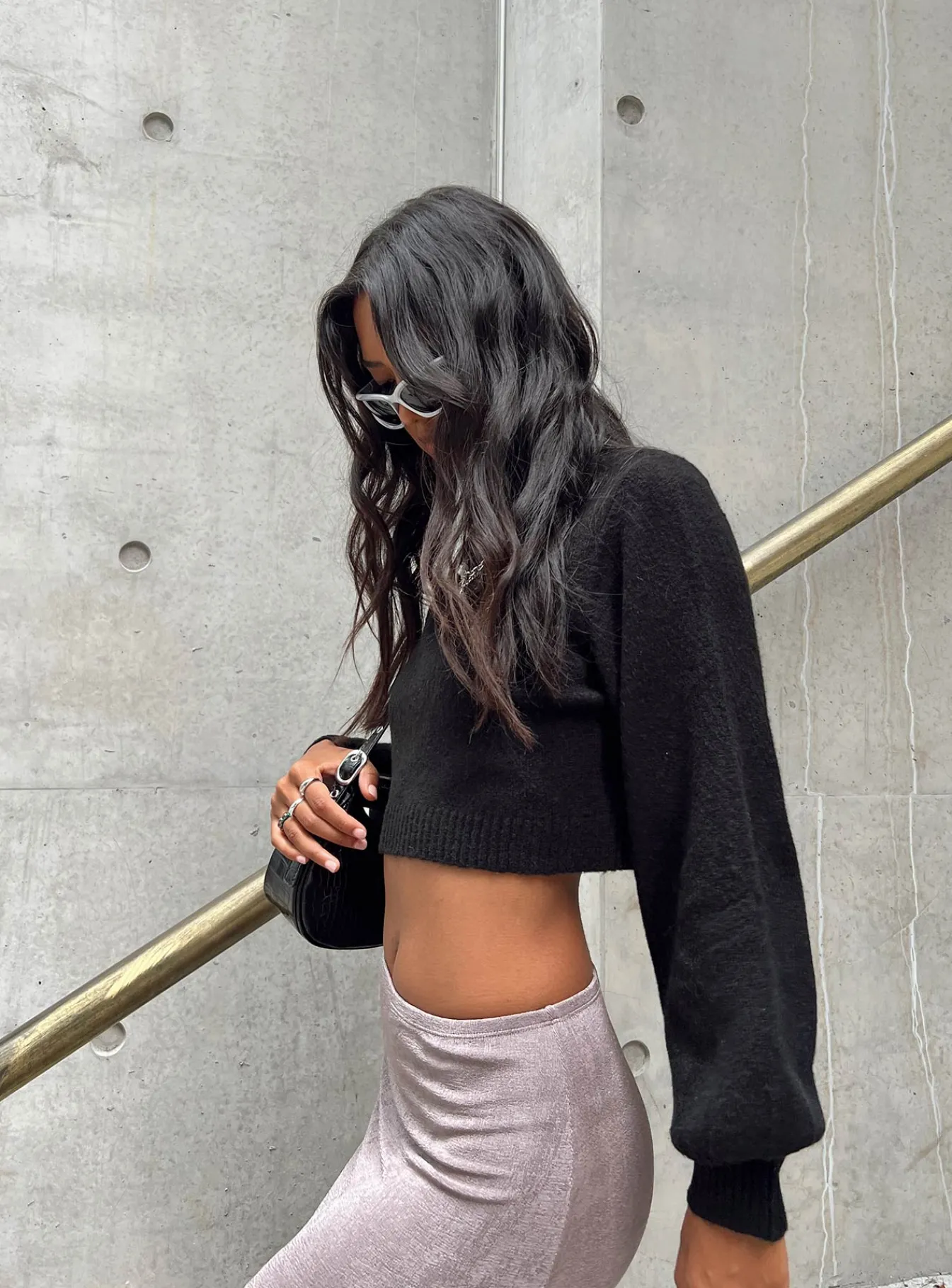 Princess Polly Zahara Cropped Turtleneck Sweater Black Store