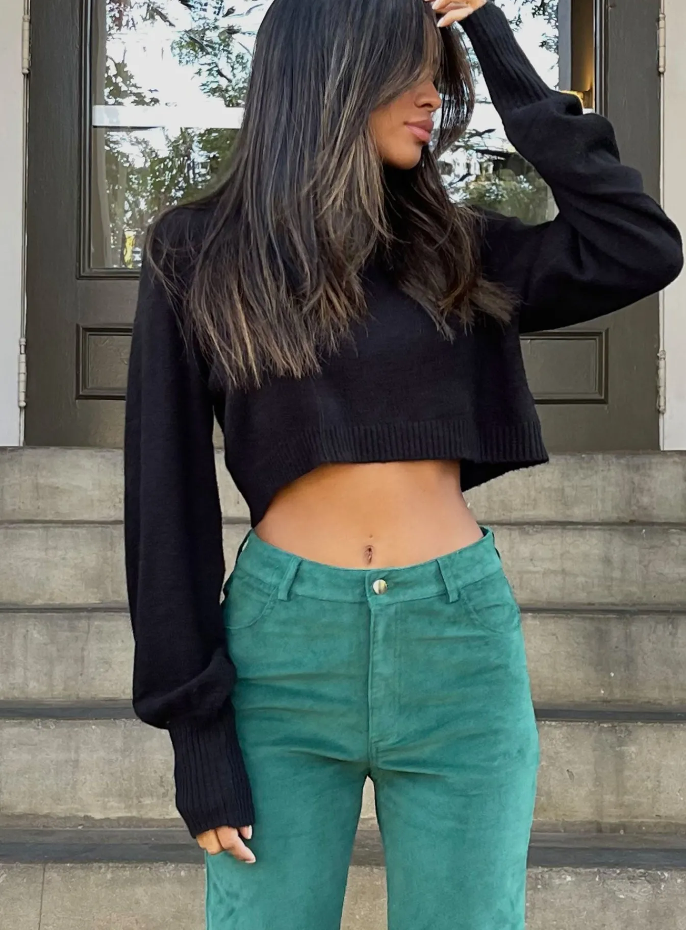 Princess Polly Zahara Cropped Turtleneck Sweater Black Store