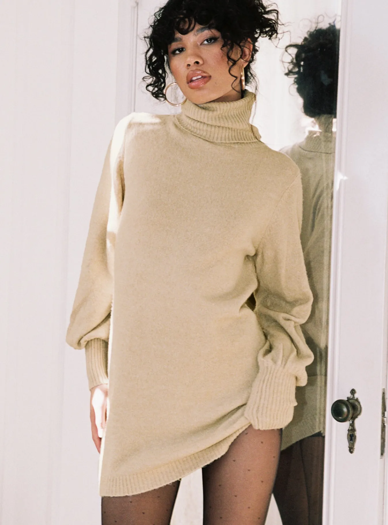 Princess Polly Zahara Mini Dress Beige Shop