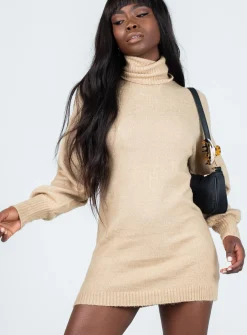 Princess Polly Zahara Mini Dress  Beige Shop