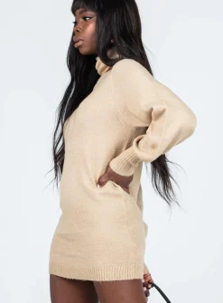 Princess Polly Zahara Mini Dress Beige Shop