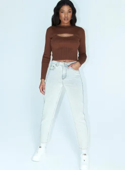 Princess Polly Zaiden Straight Leg Jeans Light Blue Wash  Denim Fashion