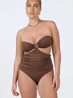 Princess Polly Zane Bodysuit Brown Best Sale