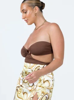 Princess Polly Zane Bodysuit Brown Best Sale