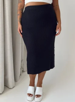 Princess Polly Zanna Midi Skirtcurve   Black Best
