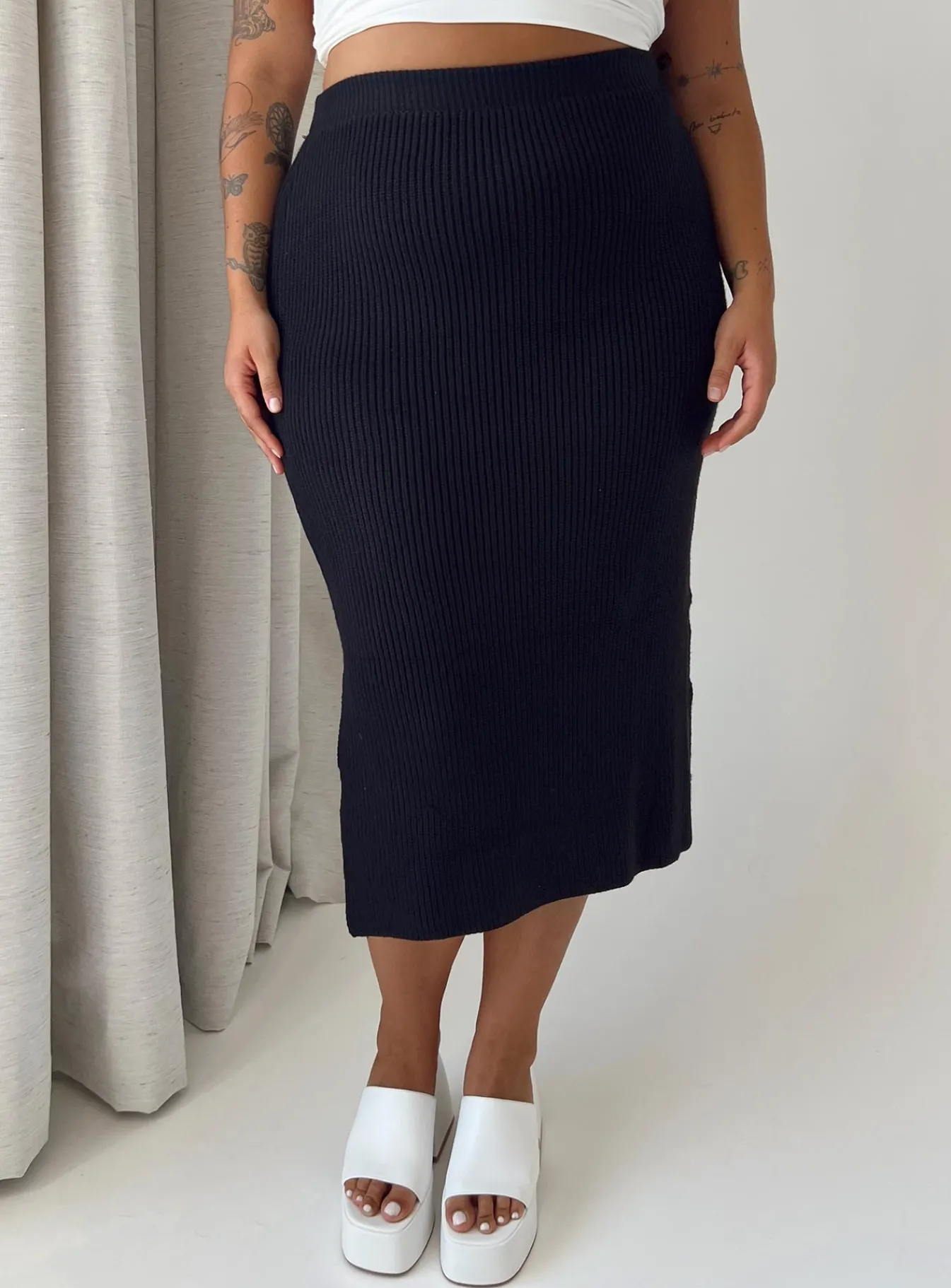 Princess Polly Zanna Midi Skirtcurve Black Best