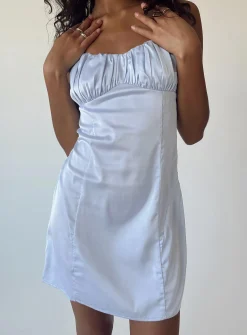Princess Polly Zaxie Mini Dress  Blue Best Sale