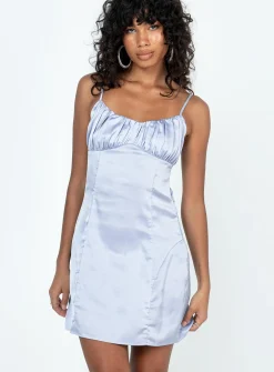 Princess Polly Zaxie Mini Dress  Blue Best Sale