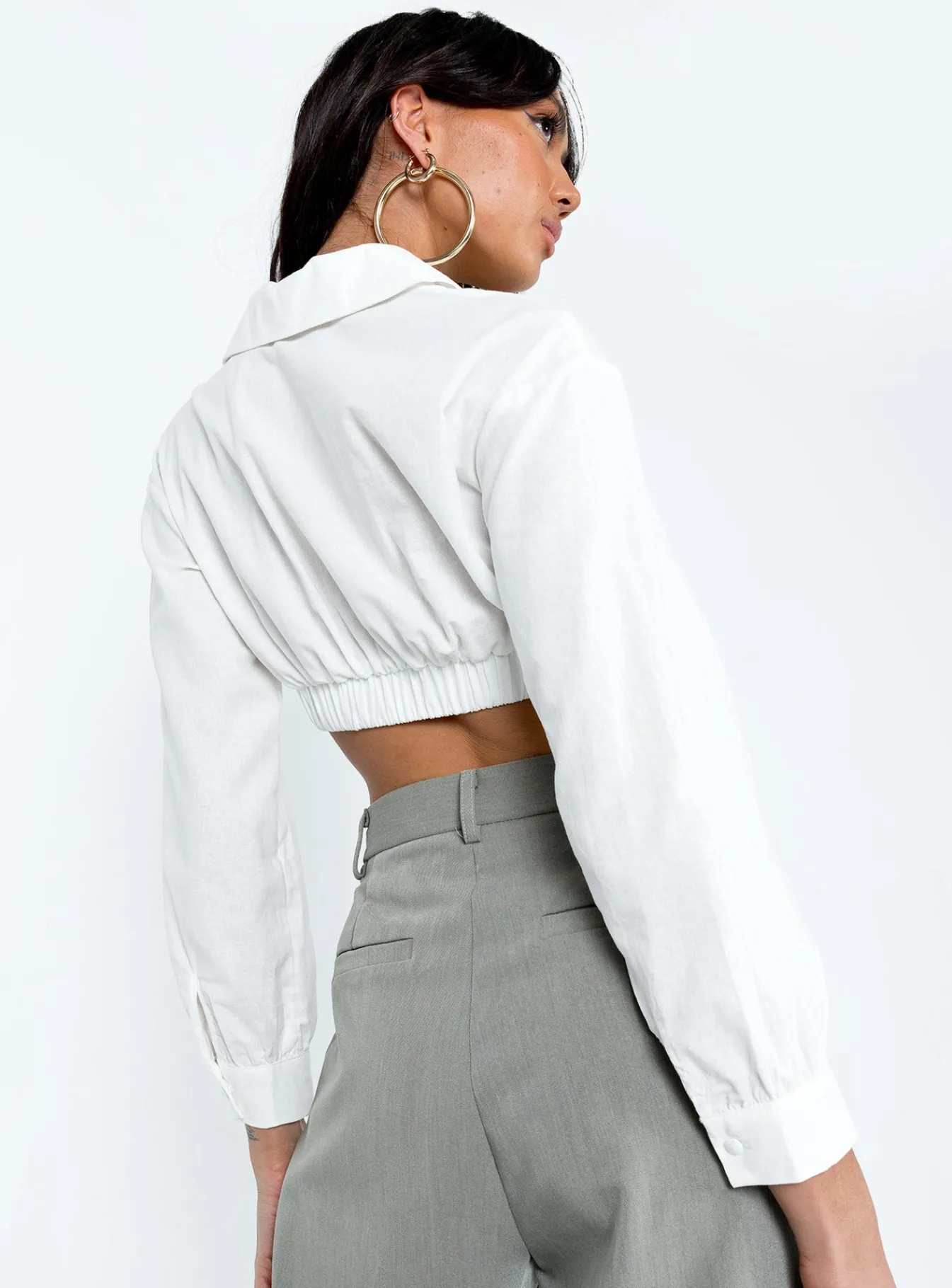 Princess Polly Zaxton Long Sleeve Top White New