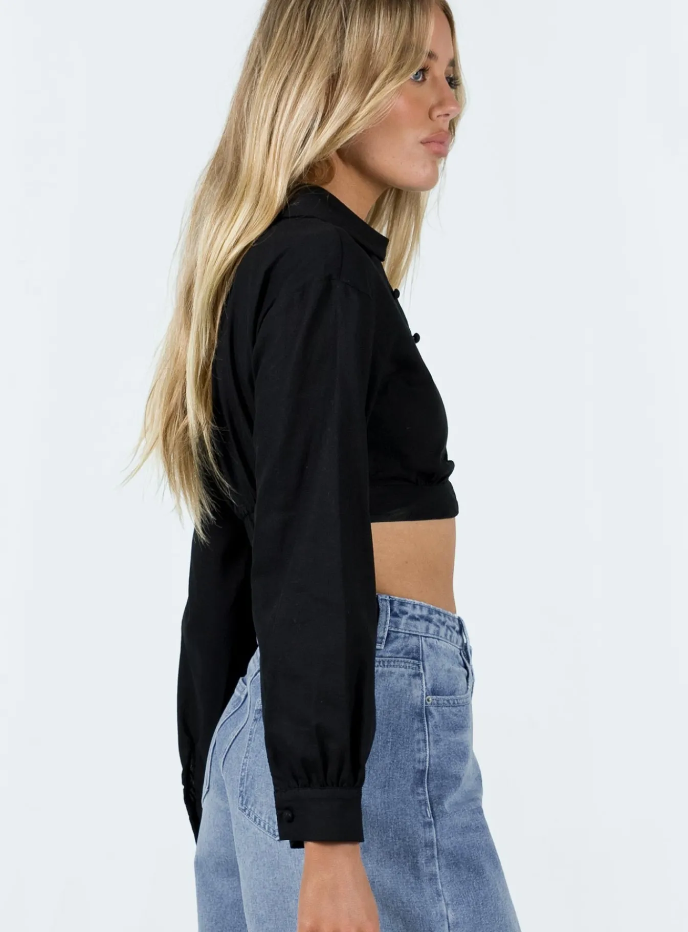 Princess Polly Zaxton Long Sleeve Top Black Best