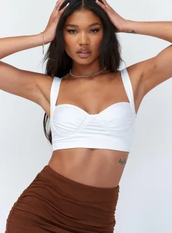 Princess Polly Zayden Top  White Flash Sale