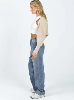 Princess Polly Zeira Wide Leg Jeans Mid Wash  Denim Shop