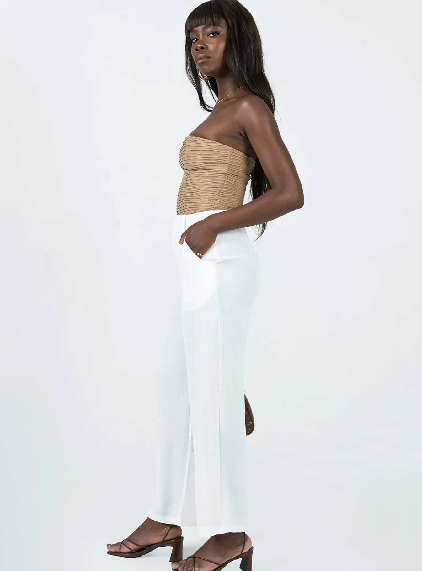 Princess Polly Zelaya Pants White Discount