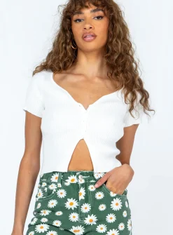 Princess Polly Zeren Top  White Outlet