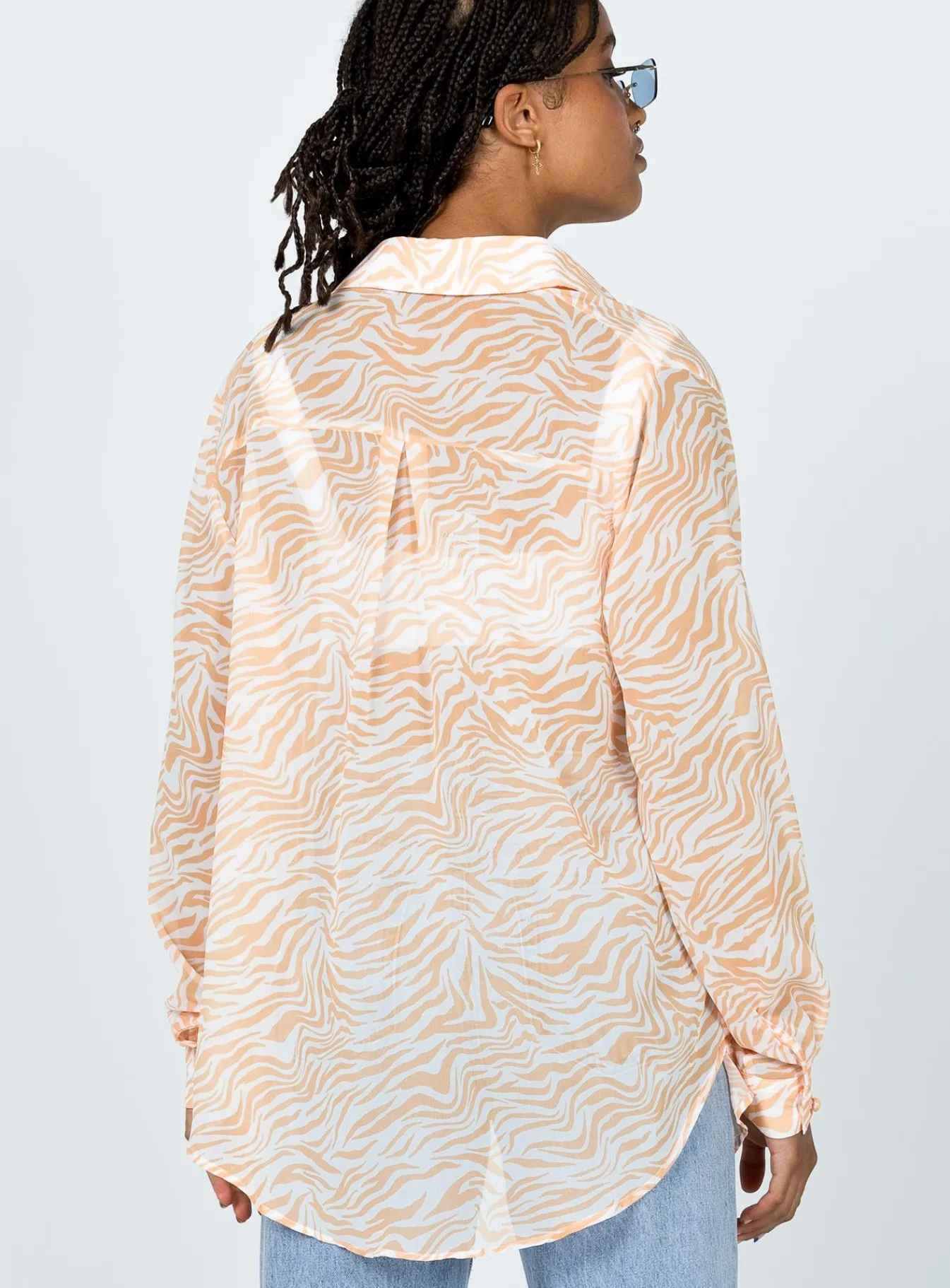 Princess Polly Ziggy Shirt Orange New