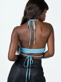 Princess Polly Zima Top  Blue Best Sale