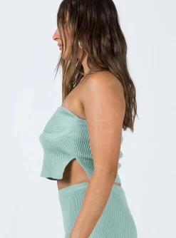 Princess Polly Zimmer Knit Tube Blue Discount