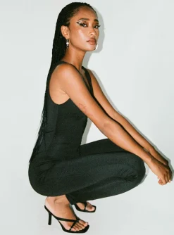 Princess Polly Zoe Jumpsuit  Black Best