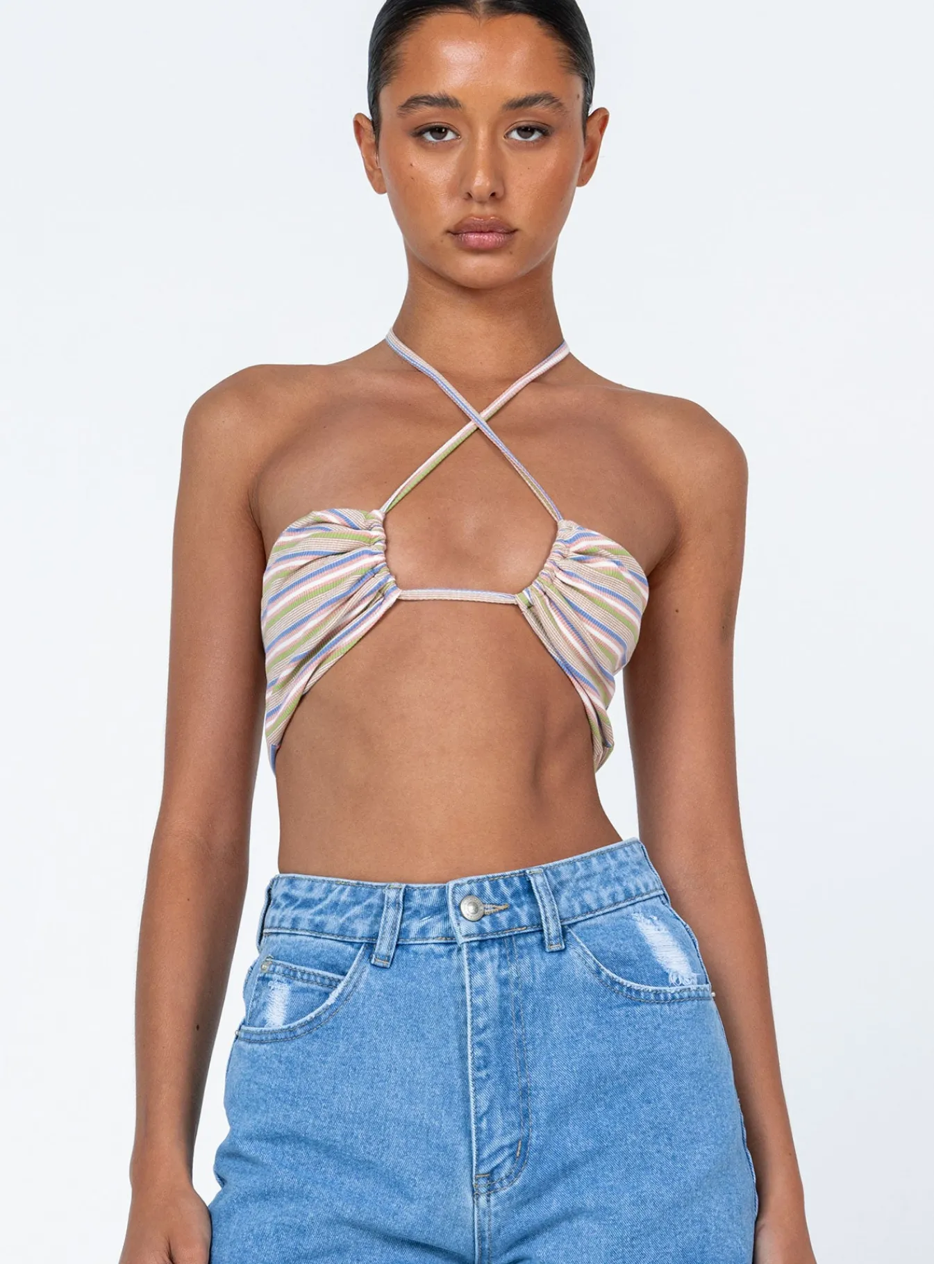 Princess Polly Zoie Topstripe Beige Best Sale
