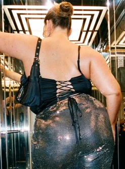 Princess Polly Zora Satin Corset Topcurve Black New