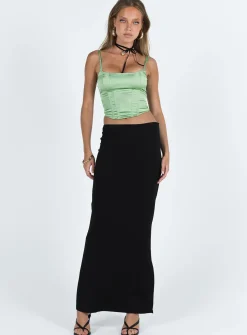 Princess Polly Zora Satin Top  Green Best Sale