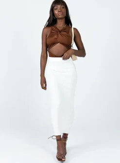 Princess Polly Zyler Maxi Skirt White Outlet