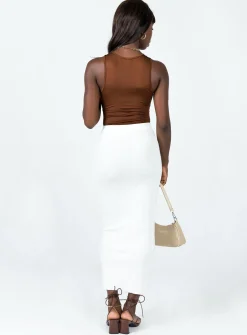 Princess Polly Zyler Maxi Skirt White Outlet