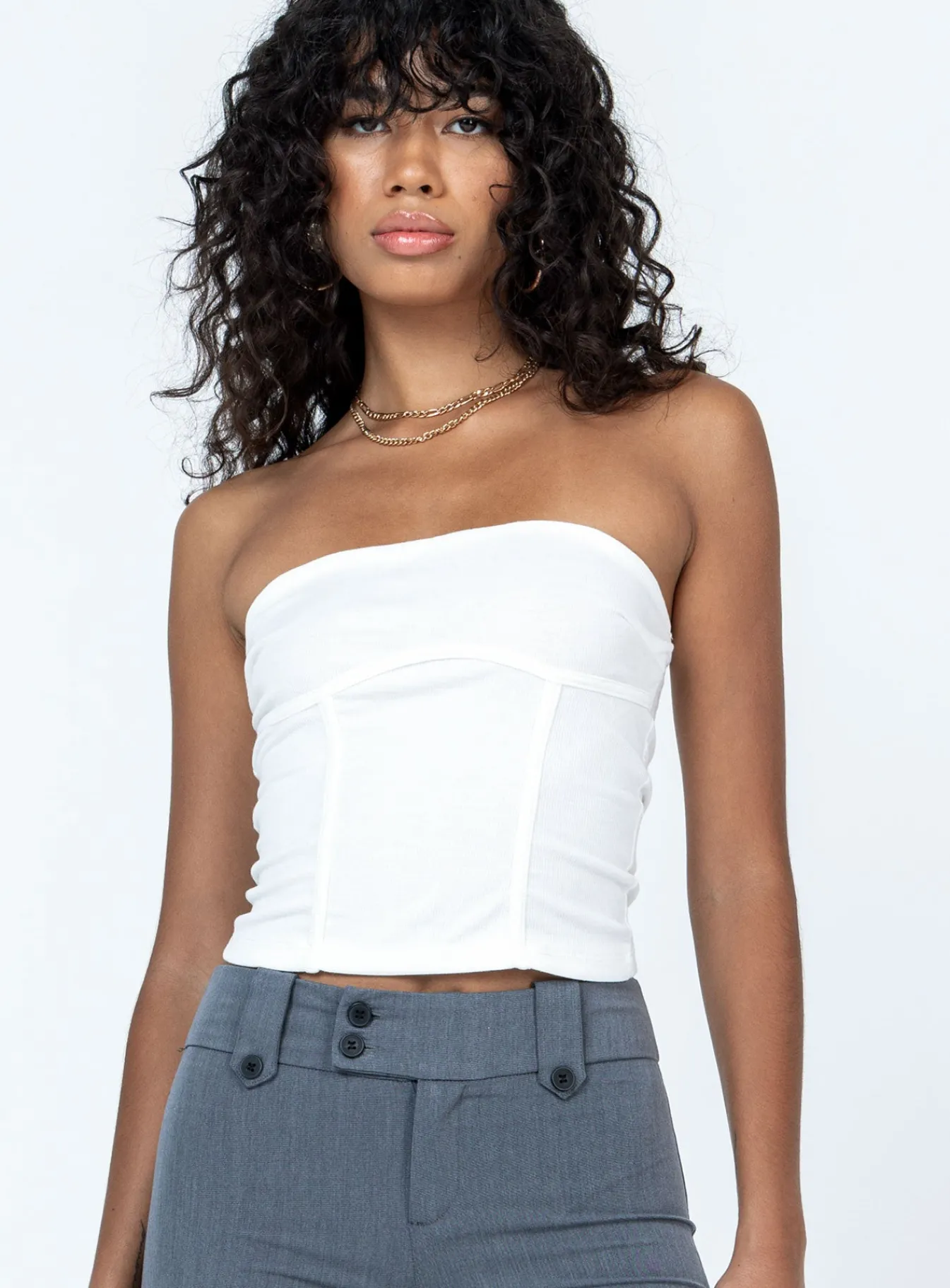 Princess Polly Zyra Strapless Top White Outlet